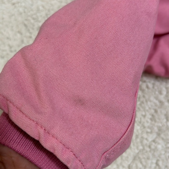 C.E Schmidt Workwear Pink Chore Coat Hooded Canvas Outdoor Youth M 10-12 - Picture 7 of 8